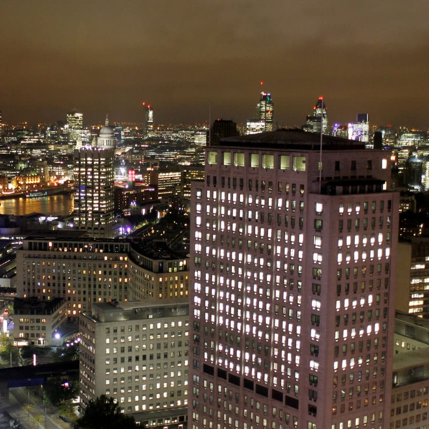 London at night